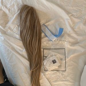 Wig real blonde hair